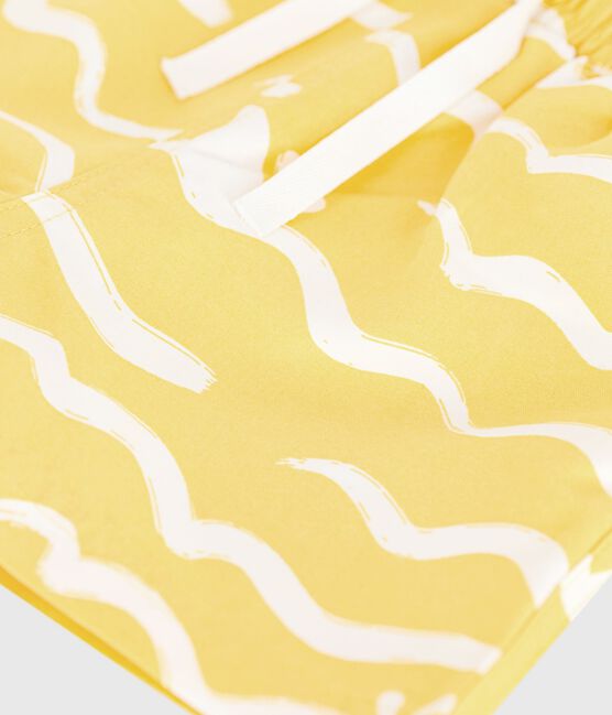 Bañador con estampado de tiburón para bebé amarillo ORGE/blanco MARSHMALLOW