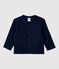 Camisa de gasa de algodón ecológico para bebé azul SMOKING