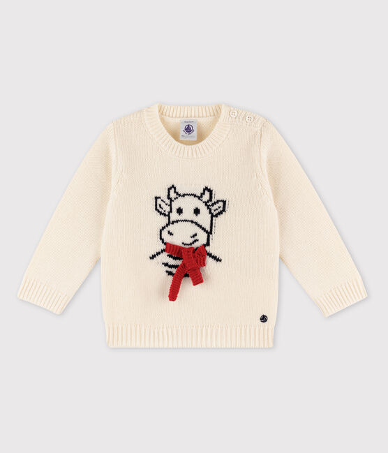 Sudadera de manga larga para bebé niño blanco MARSHMALLOW/blanco MULTICO