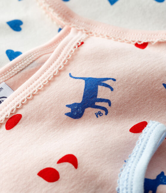 Juego de 3 camisas de tirantes con gatos de algodón de niña variante 1