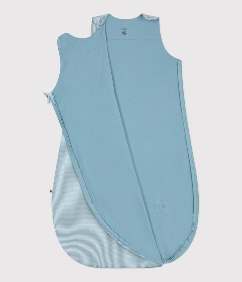 Saco de algod&oacute;n a rayas para beb&eacute; TOG 0,5 verde/blanco