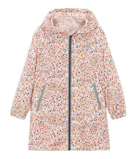 Cortavientos infantil para niña blanco MARSHMALLOW/blanco MULTICO