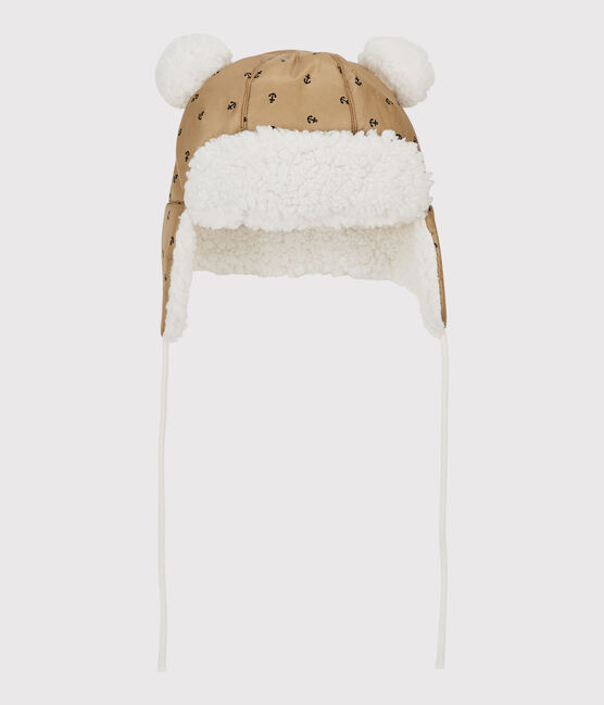 Gorro «chapka» impermeable de bebé. beige JERRYCAN/azul SMOKING
