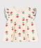 Blusa estampada de manga corta de gasa de algodón para bebé blanco AVALANCHE/ MULTICO