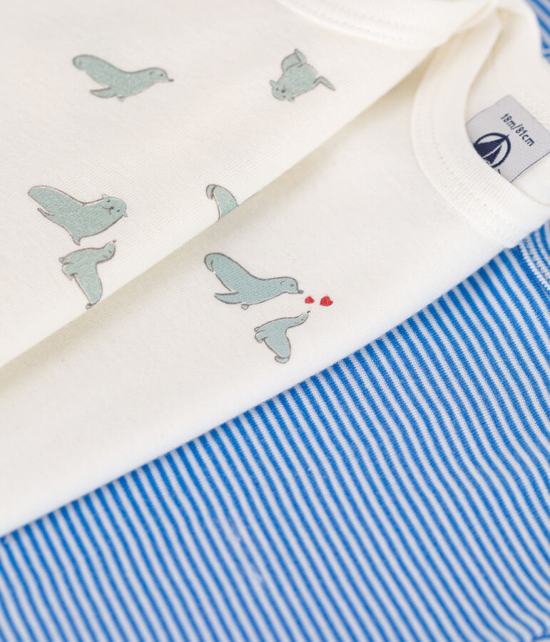 Juego de 3 bodis estampados de algod&oacute;n de manga corta para beb&eacute; multicolor