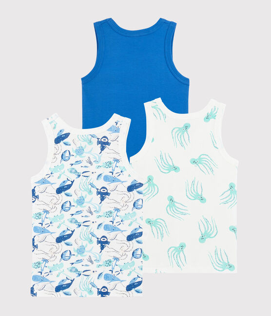 Lote de 3 camisetas de tirantes con estampados de animales marinos de niño variante 1