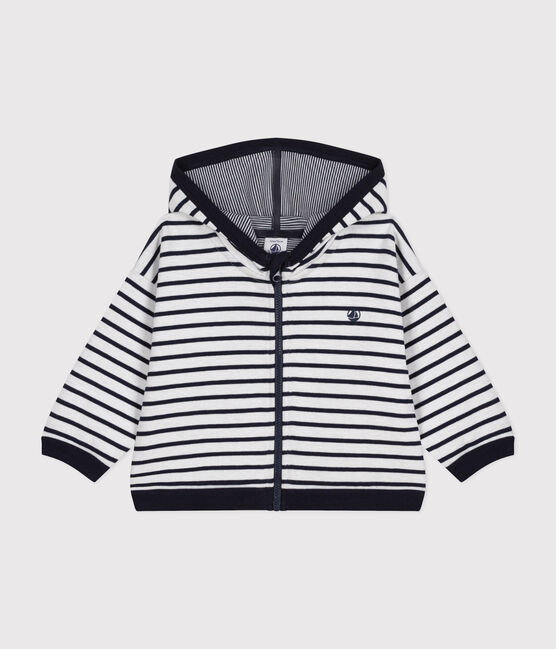 Sudadera con capucha para bebé blanco MARSHMALLOW/azul SMOKING