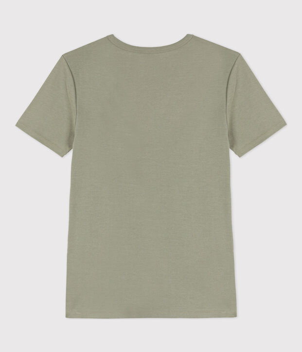 Camiseta L'ICONIQUE de algod&oacute;n con cuello de pico para mujer verde