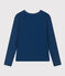 Camiseta LA RECTA de algodón con cuello redondo para mujer azul INCOGNITO
