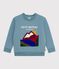 Sudadera infantil de algodón con estampado azul GOBELIN
