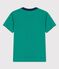 Camiseta de manga corta de algodón de niño verde GAZON