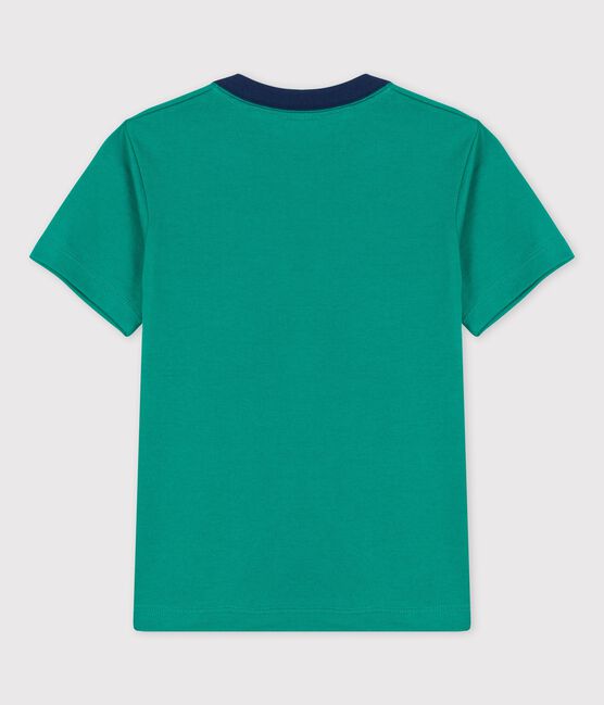 Camiseta de manga corta de algodón de niño verde GAZON
