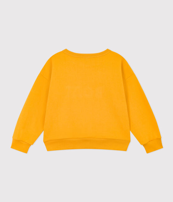 Sudadera estampada de muletón de niña/niño amarillo BOUDOR