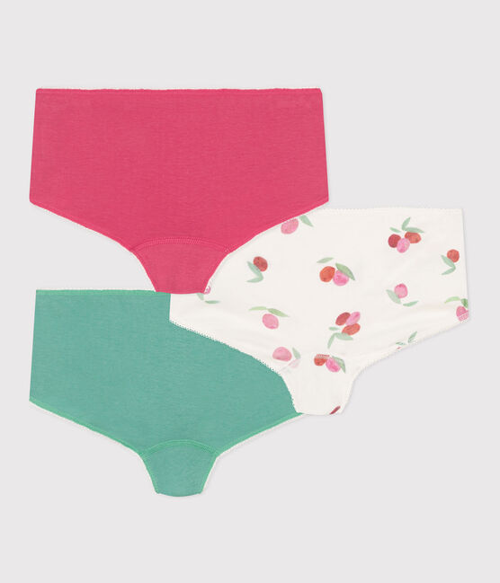Juego de 3 culottes infantiles de algodón con estampado de frutas variante 1