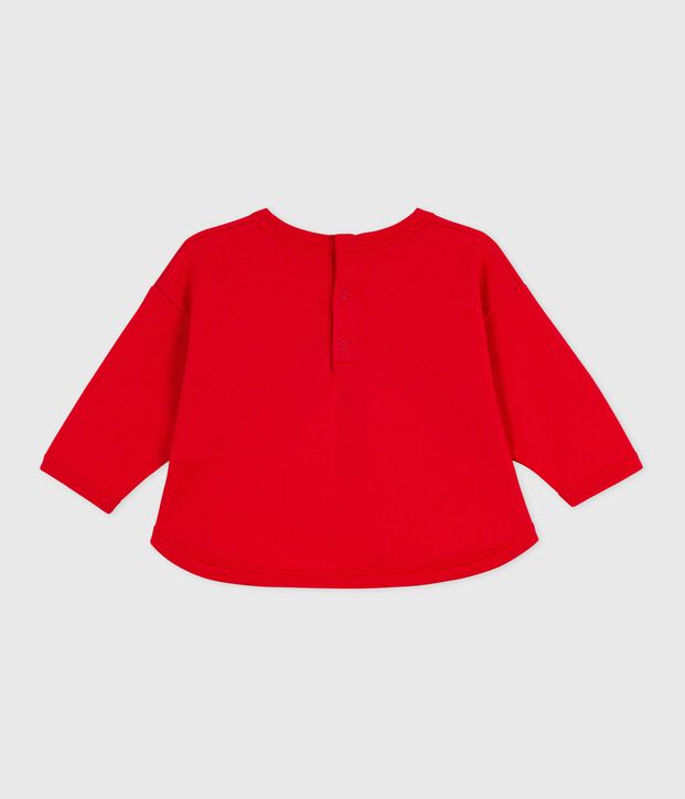 Sudadera de algod&oacute;n con estampado para beb&eacute; rojo
