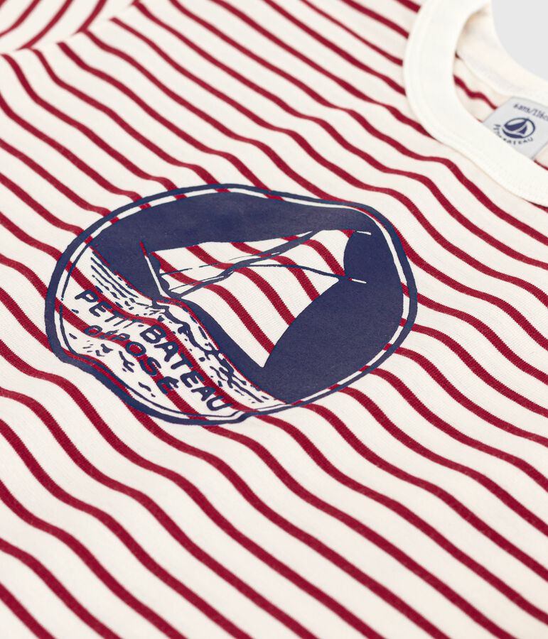 Camiseta infantil estampada de manga corta rojo/rojo