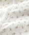 Mono estampado con conejitos de algodón ecológico para bebé blanco MARSHMALLOW/blanco MULTICO