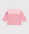 Camiseta de manga larga a rayas de algod&oacute;n para beb&eacute; rosa/rosa