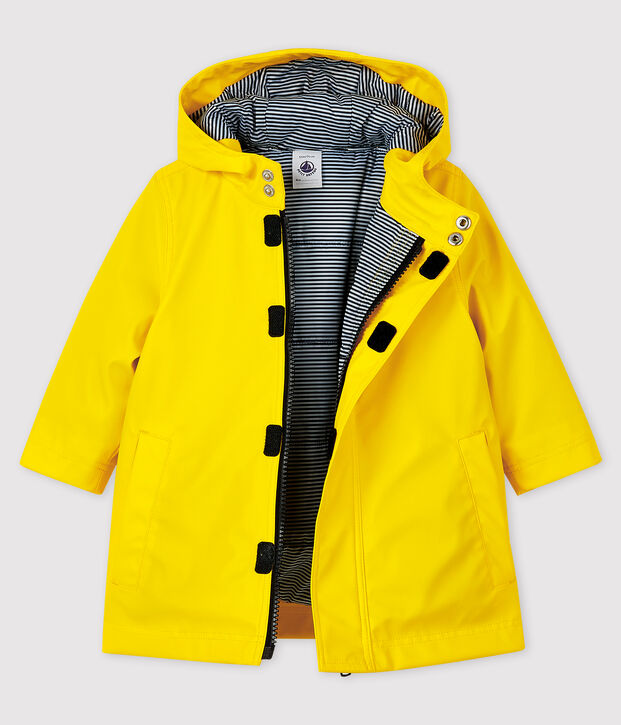 Chubasquero acolchado para beb&eacute; ni&ntilde;a/ni&ntilde;o amarillo