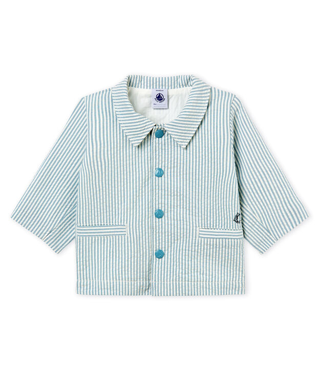 Chaqueta de rayas para beb&eacute; ni&ntilde;o azul/blanco
