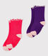 Lote de 2 pares de calcetines bebé niña