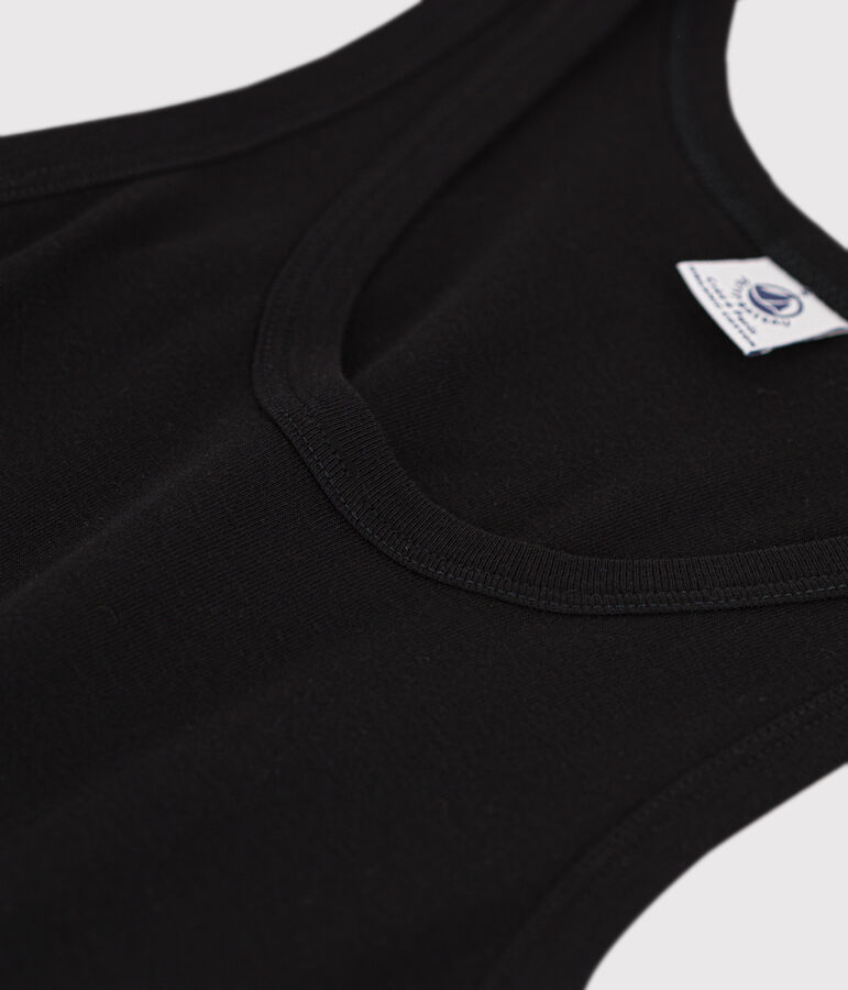 Camiseta de tirantes L'ICONIQUE de algod&oacute;n biol&oacute;gico de mujer negro