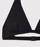Traje de baño de 2 piezas liso de mujer negro NOIR