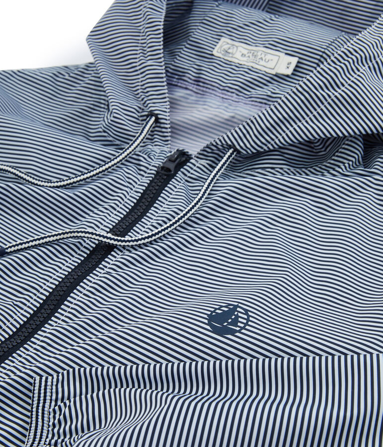 Cortavientos corto unisex azul/blanco