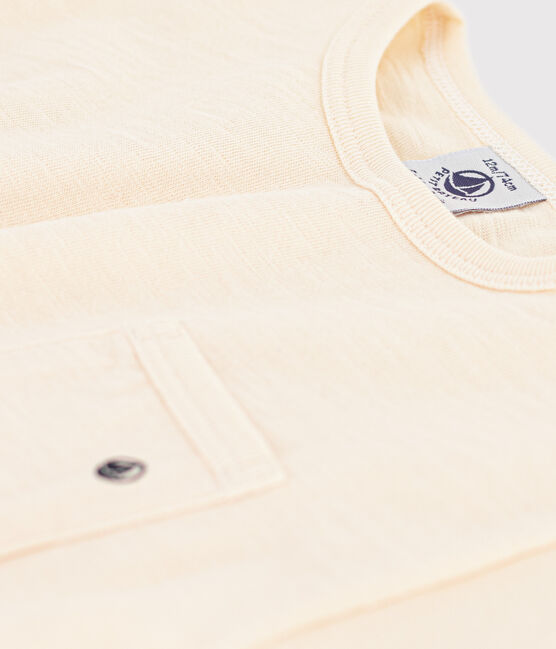 Camiseta de manga corta de punto flameado para bebé crudo AVALANCHE