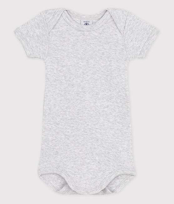 Bodi de manga corta de bebé niña gris POUSSIERE CHINE