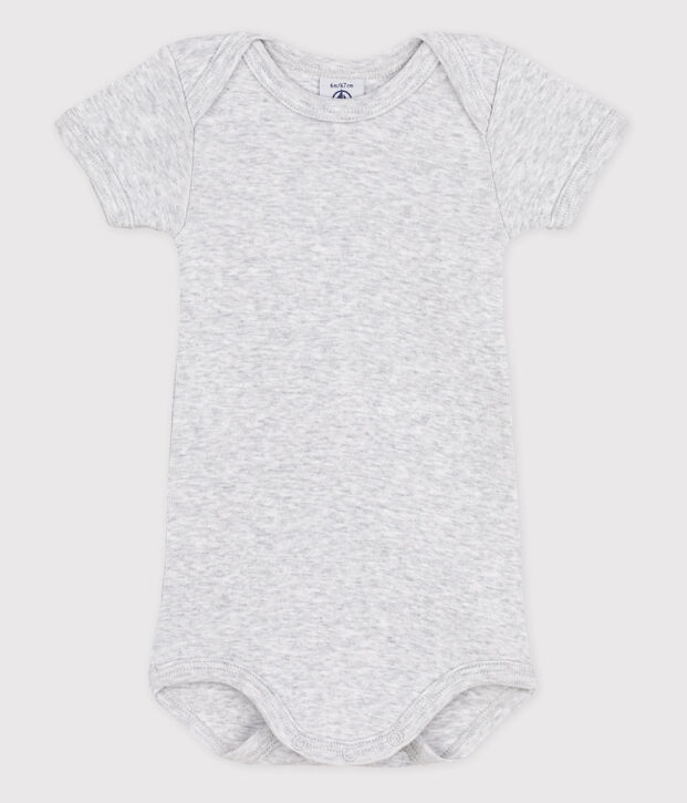 Bodi de manga corta de beb&eacute; ni&ntilde;a gris
