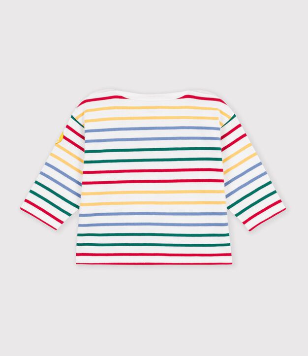 Marinera de algod&oacute;n para beb&eacute; blanco/multicolor