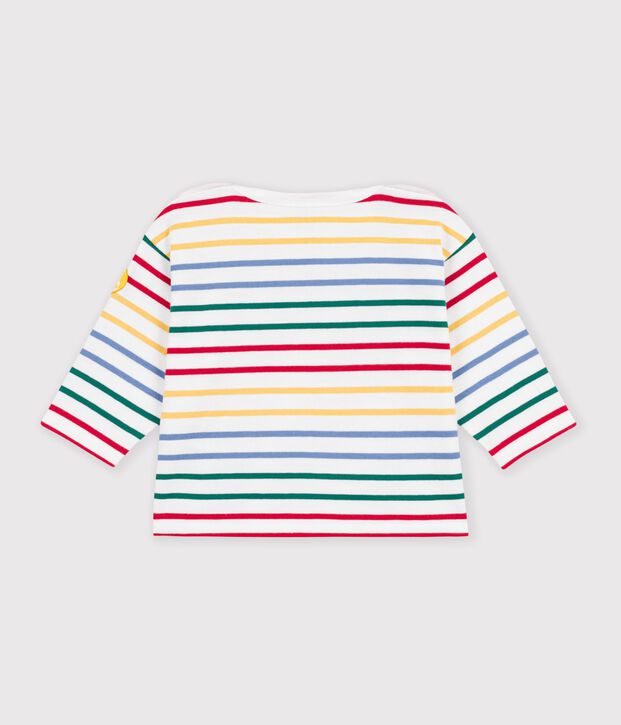 Marinera de algod&oacute;n para beb&eacute; blanco/multicolor