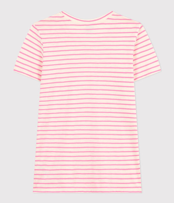Camiseta La Recta de algodón a rayas con cuello redondo para mujer  AVALANCHE/ SHOCKING