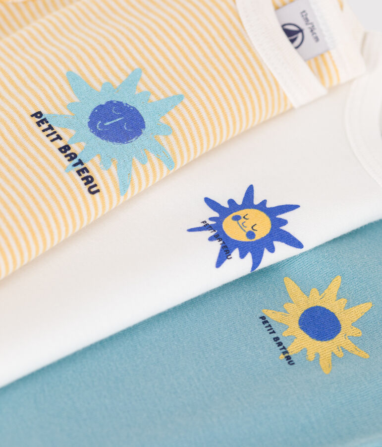 Juego de 3 bodis de algod&oacute;n de manga larga para beb&eacute; variante 1