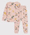 Pijama de túbico con flor para niña rosa SALINE/blanco MULTICO