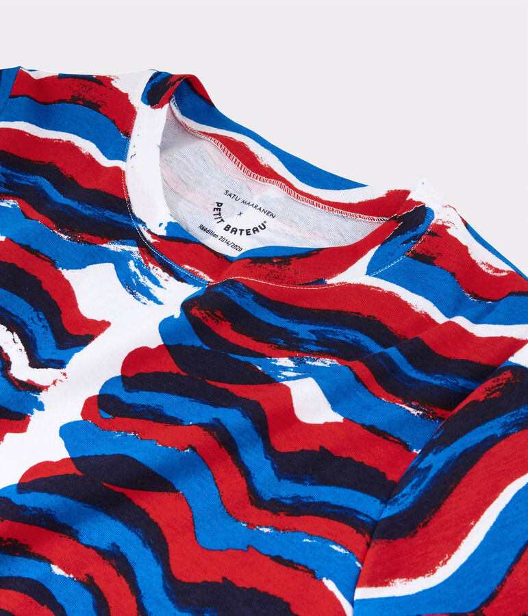 Camiseta reedici&oacute;n Hy&egrave;res de mujer blanco ECUME/blanco MULTICO