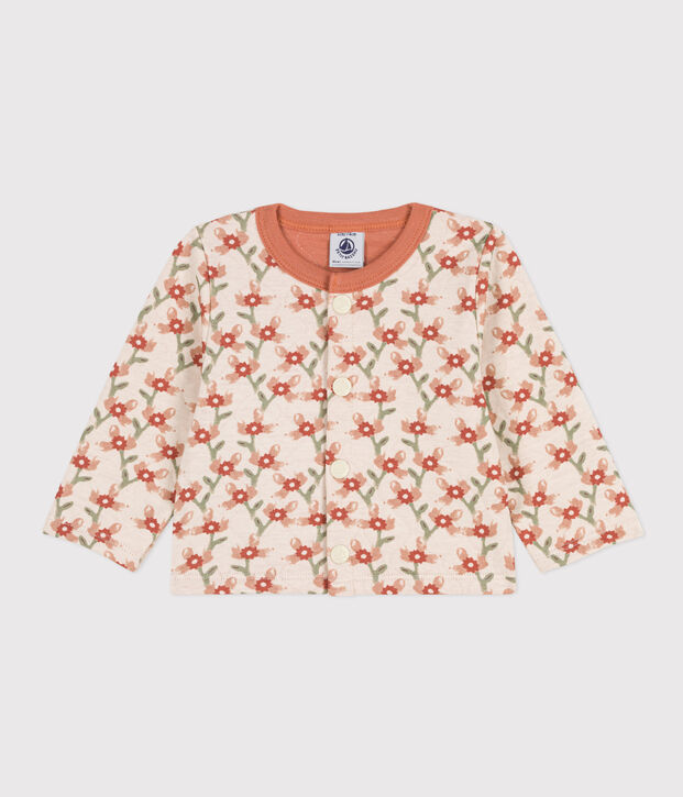 C&aacute;rdigan estampado de t&uacute;bico acolchado para beb&eacute; crudo/multicolor