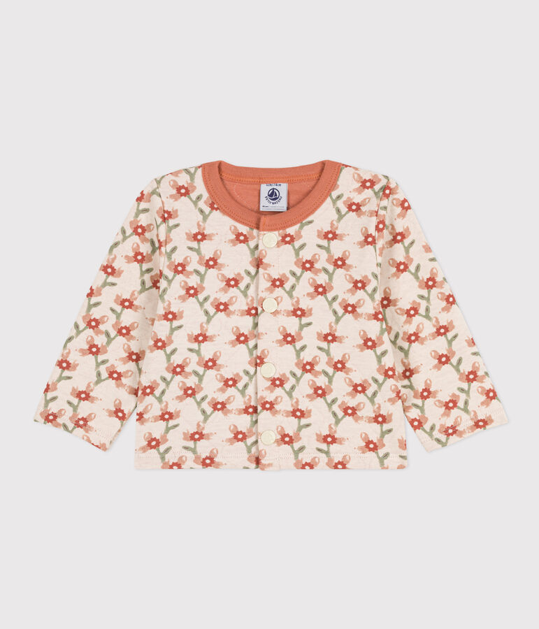 C&aacute;rdigan estampado de t&uacute;bico acolchado para beb&eacute; crudo/multicolor