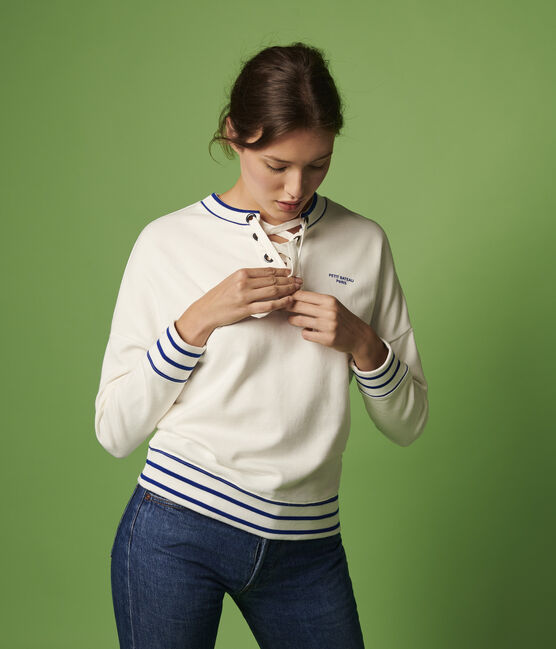 Sudadera de felpa de mujer blanco MARSHMALLOW