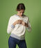 Sudadera de felpa de mujer blanco MARSHMALLOW