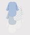 Juego de bodis cruzados y estampados de manga larga de algod&oacute;n para beb&eacute; multicolor