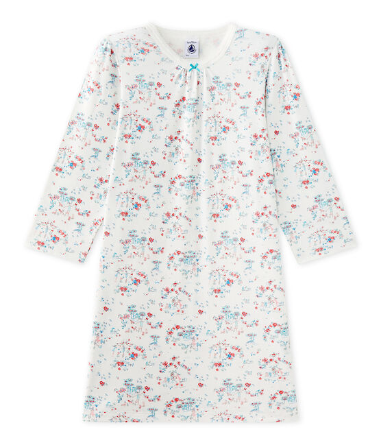 Camisón estampado de niña blanco LAIT/blanco MULTICO