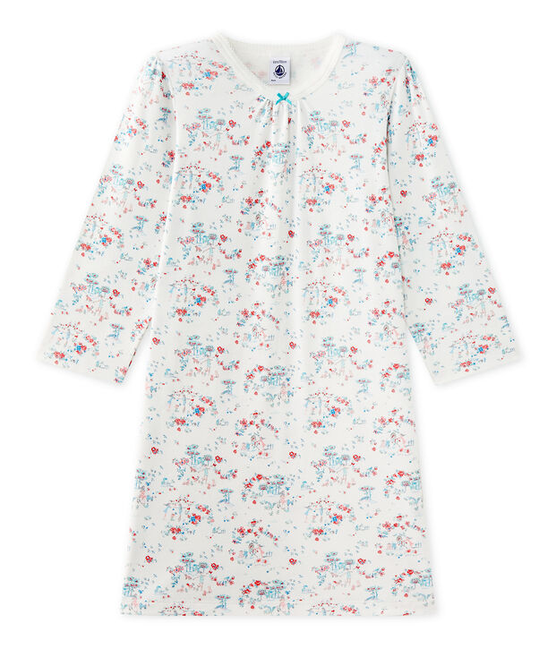 Camis&oacute;n estampado de ni&ntilde;a blanco/multicolor