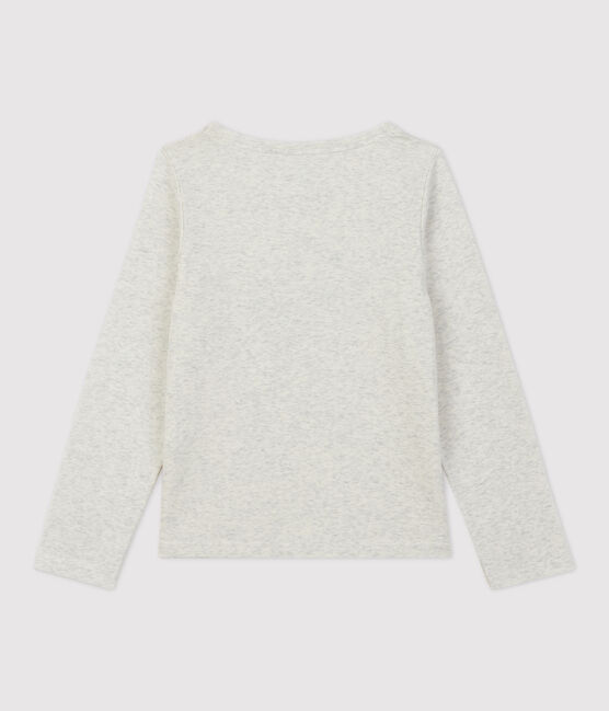 Camiseta de manga larga de algodón de niña beige MONTELIMAR CHINE