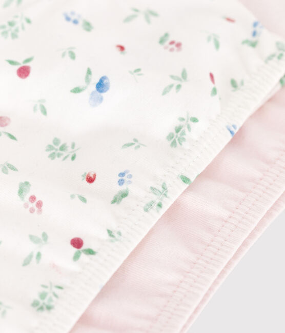 Juego de 2 tops infantiles de algodón y elastano con estampado de frutas variante 1