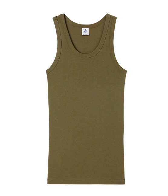 Camiseta sin mangas para mujer en punto original verde LITOP