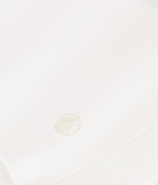 Camiseta Iconique de manga larga de punto liso para mujer blanco ECUME