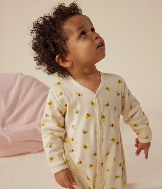 Pijama de koala de algodón para bebé blanco MARSHMALLOW/blanco MULTICO