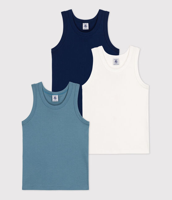 Juego de 3 camisetas de tirantes de algodón para niño variante 1